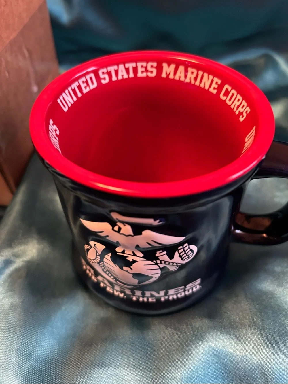 United States Marine Corps Ceramic Coffee Mug - Red & Navy NWT